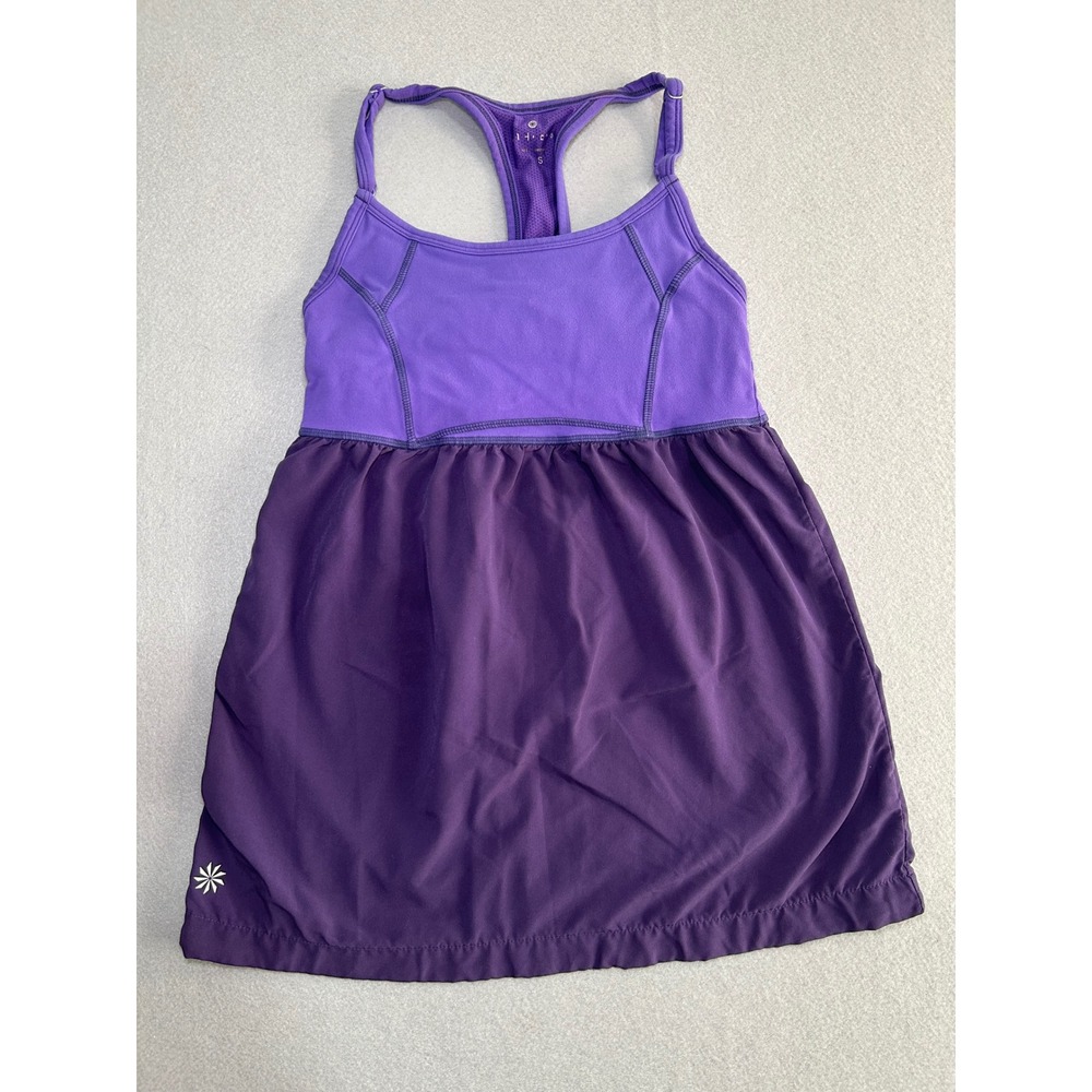Athleta Racerback Tank Top Womens Small Purple Two-Tone Athletic Yoga Retreat